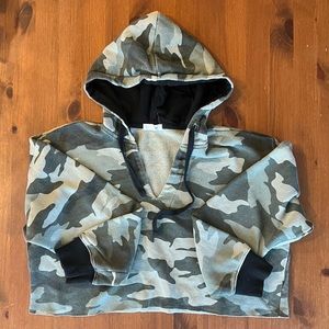 Garage Cropped Camo Hoodie
